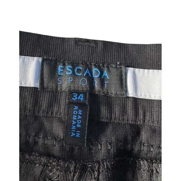 ESCADA Sport Women's Sz 34 Long US Sz 2 Black Straight Leg Pleated Dress Pants - Picture 6 of 10